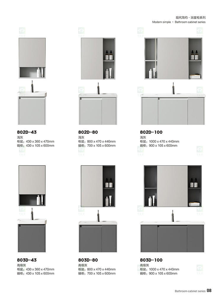 Project Wholesale Single Plywood Wall Floating Bathroom Vanity Cabinet With Ceramic Sink and Mirror