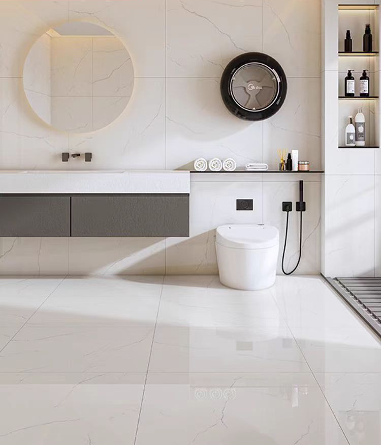 60 by 60 White Porcelain Glazed Carrelage Marbre Tiles for Modern Living Room or Hotel Floor 60x60 Carreaux De Sol Maison Tiles