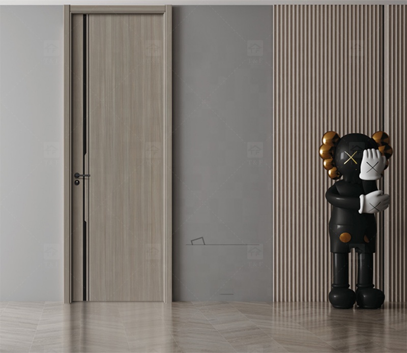 2024 New Designs Sliding Solid Wooden Interior Room Doors Villa House Wood Doors for Bedrooms and Office