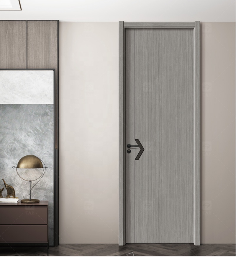 2024 New Designs Sliding Solid Wooden Interior Room Doors Villa House Wood Doors for Bedrooms and Office