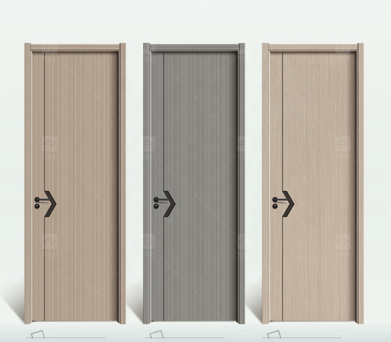 2024 New Designs Sliding Solid Wooden Interior Room Doors Villa House Wood Doors for Bedrooms and Office