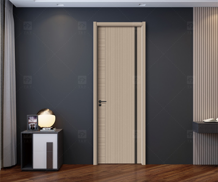 2024 New Designs Sliding Solid Wooden Interior Room Doors Villa House Wood Doors for Bedrooms and Office