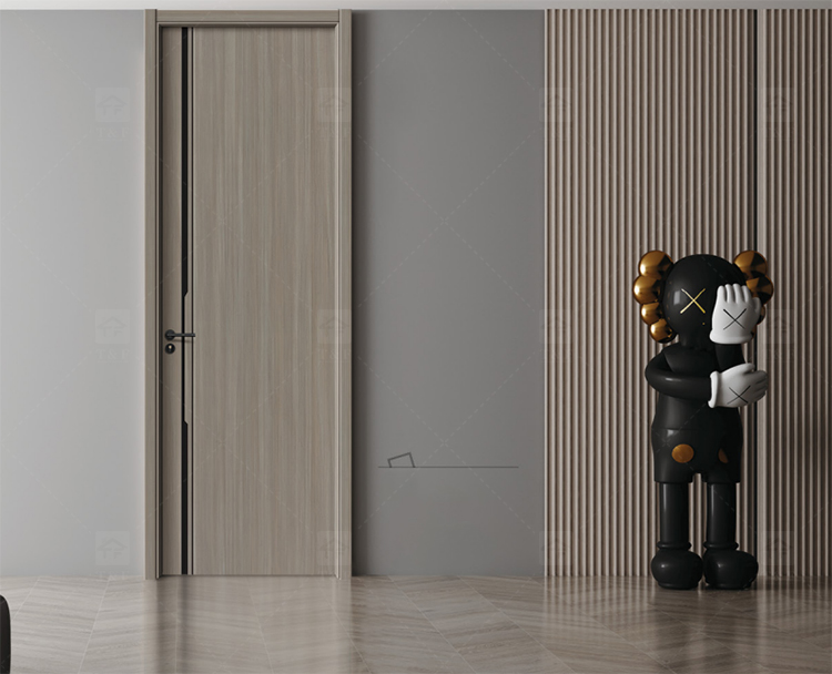 2024 New Designs Sliding Solid Wooden Interior Room Doors Villa House Wood Doors for Bedrooms and Office