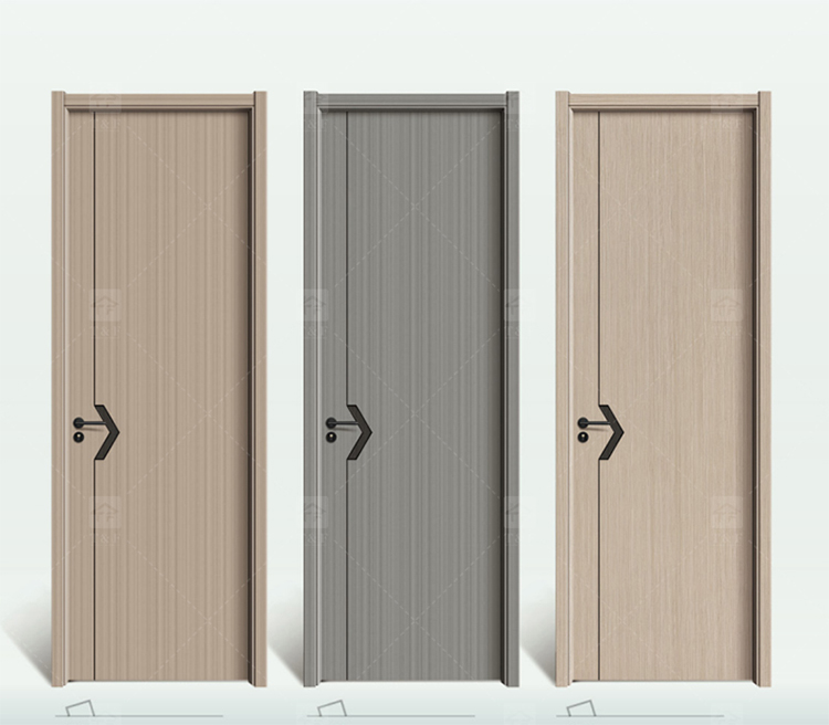 2024 New Designs Sliding Solid Wooden Interior Room Doors Villa House Wood Doors for Bedrooms and Office