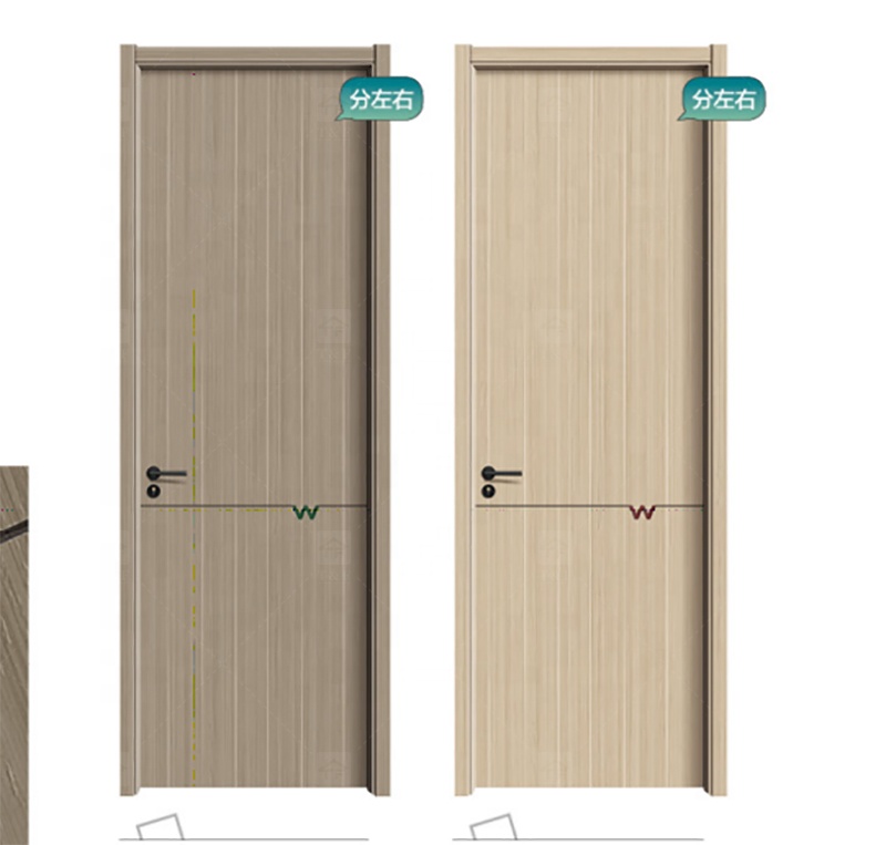 Ashion Solid Wood Door Modern Latest Design Door Formaldehyde Free Interior Modern Bedroom Doors for Houses