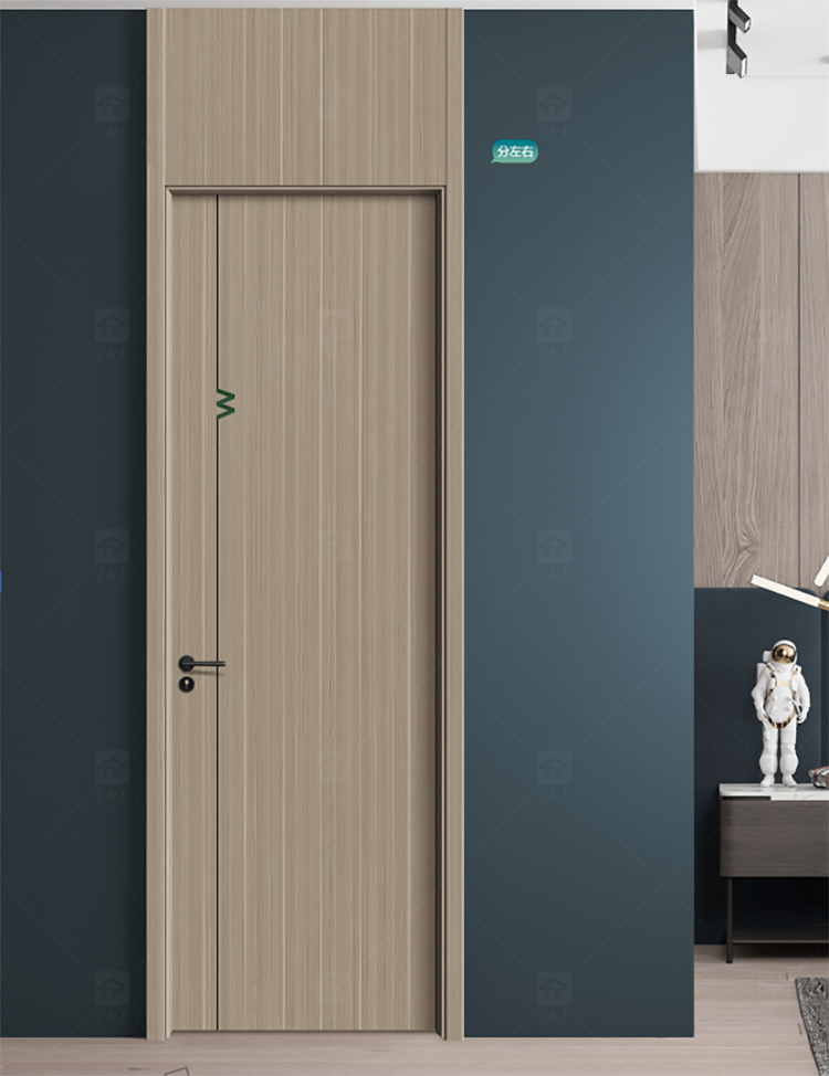 Ashion Solid Wood Door Modern Latest Design Door Formaldehyde Free Interior Modern Bedroom Doors for Houses