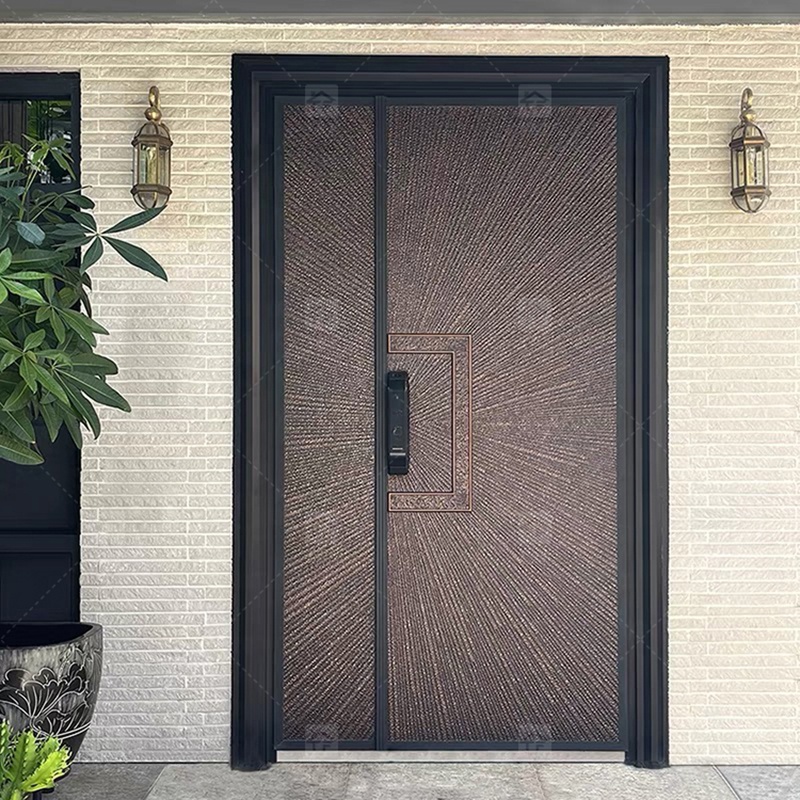 Luxury Double Exterior Doors Front Entrance Modern Door Exterior Entrance Door for Villia
