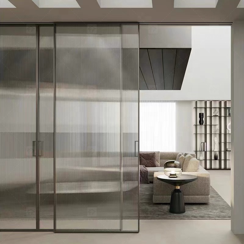 New Design Living Room Porte Coulissante Glass Sliding Doors Soundproof Interior Sliding Door