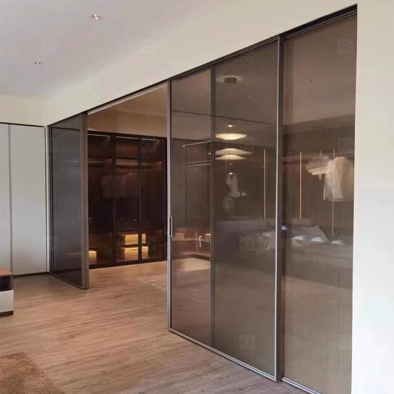 New Design Living Room Porte Coulissante Glass Sliding Doors Soundproof Interior Sliding Door