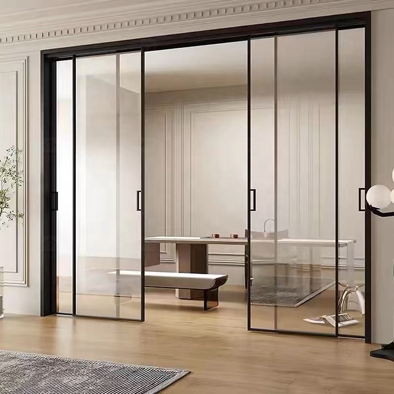 New Design Living Room Porte Coulissante Glass Sliding Doors Soundproof Interior Sliding Door