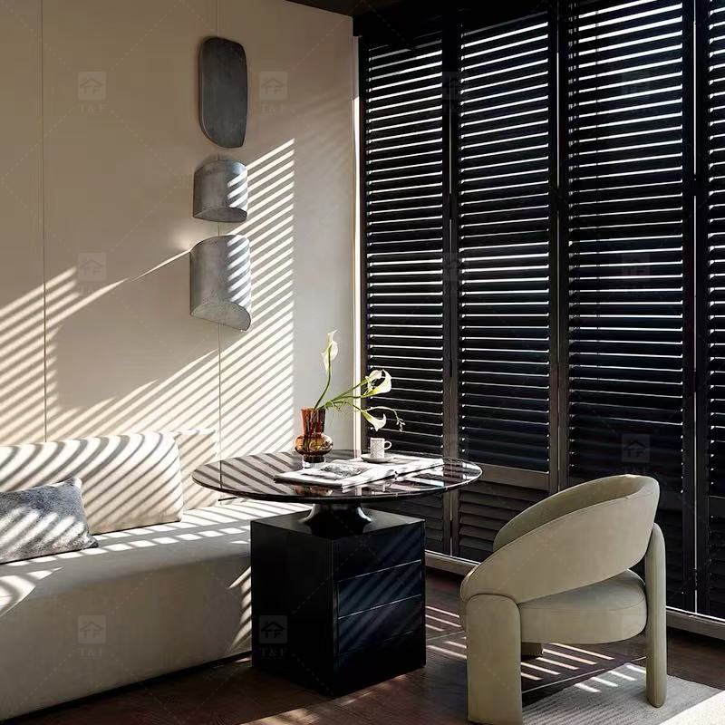 European Style Solid Wood Window Aluminum Louver Exterior Decorative Louvers Window Open for House Application