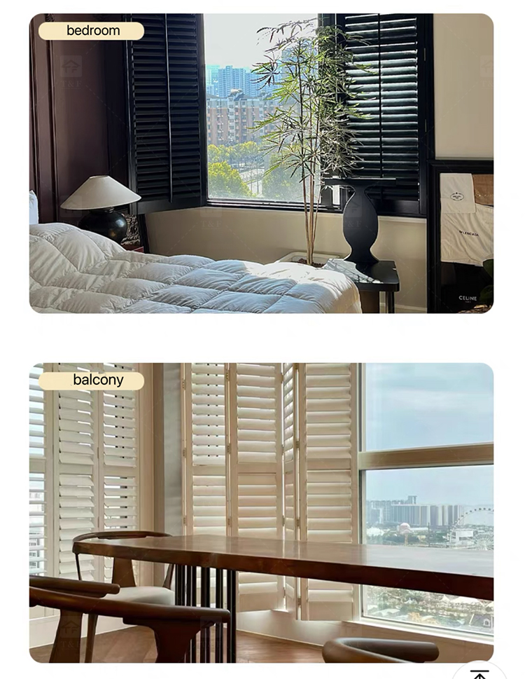 European Style Solid Wood Window Aluminum Louver Exterior Decorative Louvers Window Open for House Application