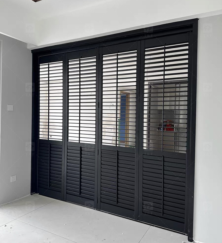 European Style Solid Wood Window Aluminum Louver Exterior Decorative Louvers Window Open for House Application