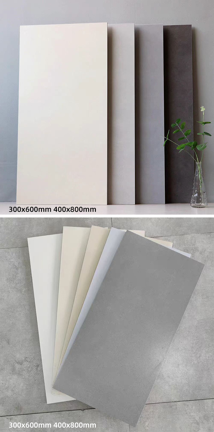 300x600 Cement Style Gray Anti-slip Matte Glazed Porcelain Tile for Kitchen and Bathroom Wall Tiles