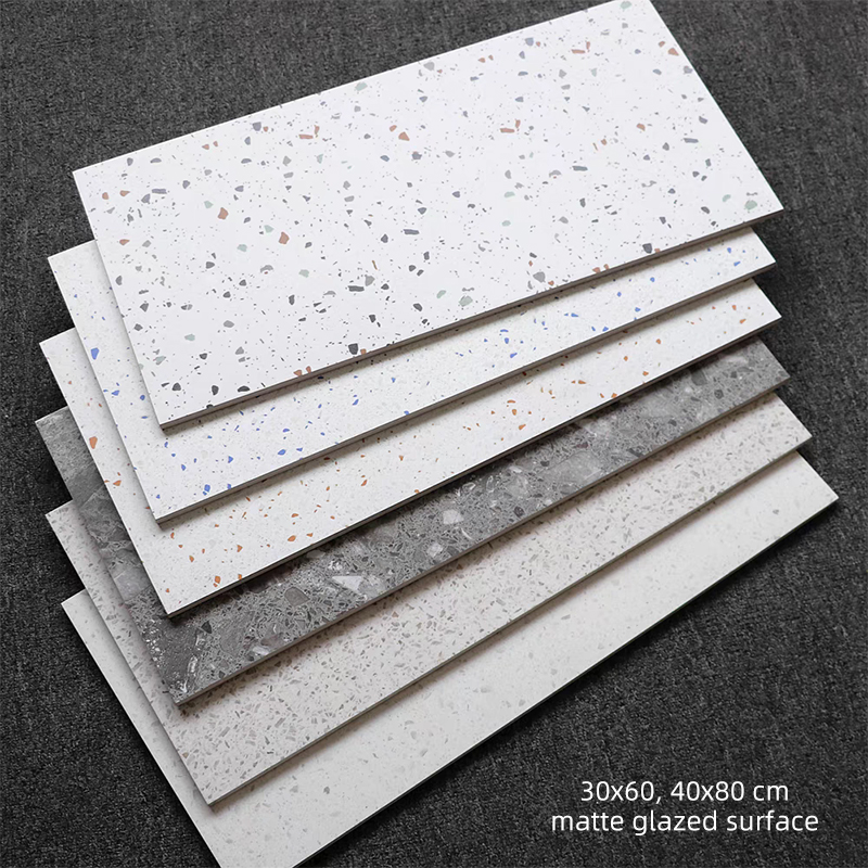 30x60 40x80 Terrazzo Tiles Ceramics for Bathroom and Toilet 12x24 Polished Glazed Kitchen Bathroom Shower Tile Wall and Floor