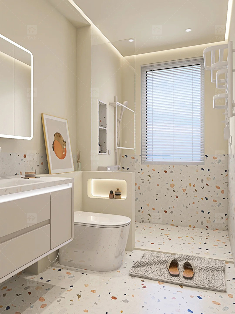 30x60 40x80 Terrazzo Tiles Ceramics for Bathroom and Toilet 12x24 Polished Glazed Kitchen Bathroom Shower Tile Wall and Floor