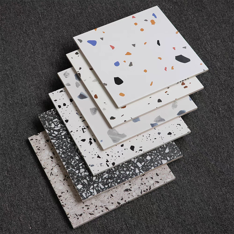 Factory Price 30x30 12x12 Rustic Terrazzo Stone Matte Glazed Ceramic Porcelain Tiles for Kitchen Bathroom Toilet Floor