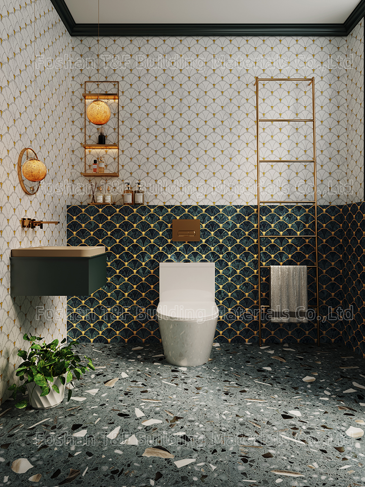 Large Formate 1200 X 600 Mosaic Patterned Porcelain Tile for Hotel Living Room Background Careaux Stone Tiles