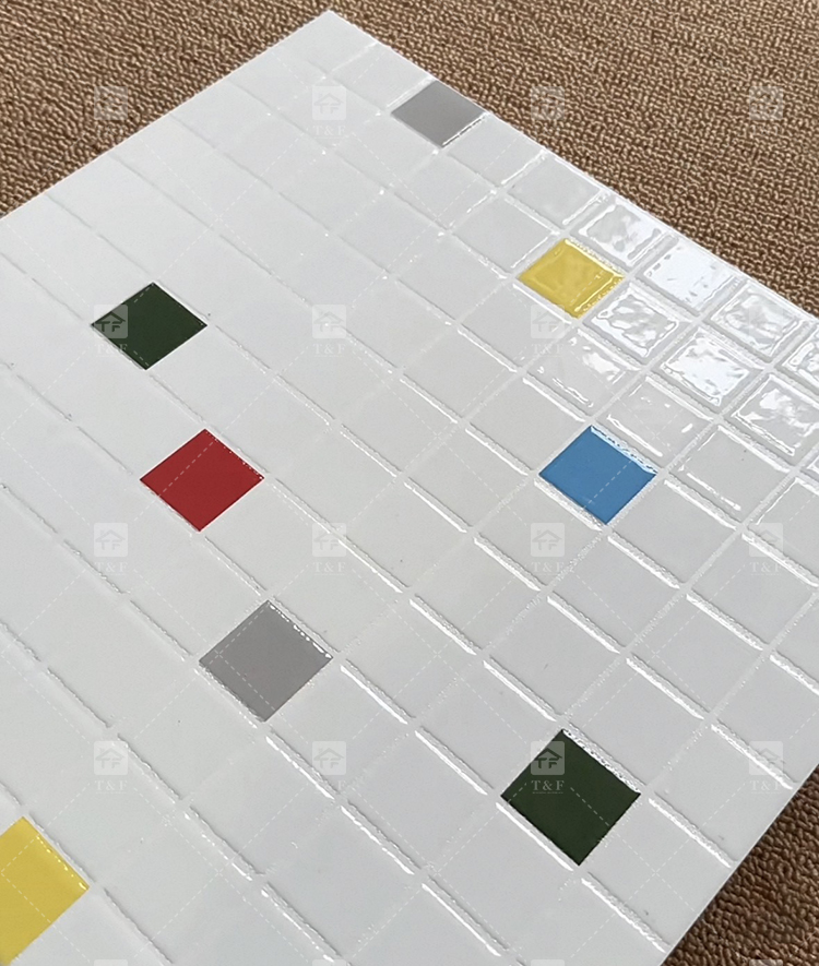 New 300x300 Porcelain White Mosaic Pattern Decorative Wall Tiles Bathroom Shower and Kitchen Floor Tiles