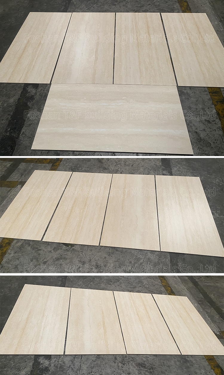 1200x600 Large Format Travertine Look Porcelain Tiles for Bathroom Living Room Wall Tile Floor