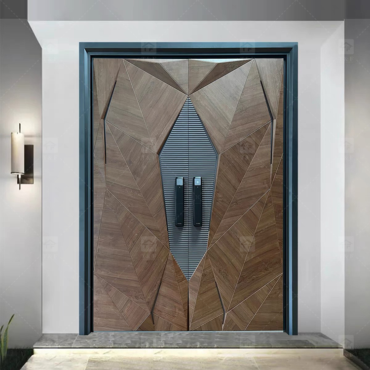 Italian Style Modern Entrance Door Waterproof Stainless Steel Aluminum Security Door for Exterior New Design for Houses