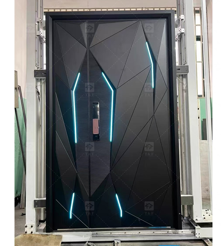 Italian Style Modern Entrance Door Waterproof Stainless Steel Aluminum Security Door for Exterior New Design for Houses