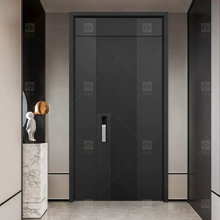 Italian Style Modern Entrance Door Waterproof Stainless Steel Aluminum Security Door for Exterior New Design for Houses