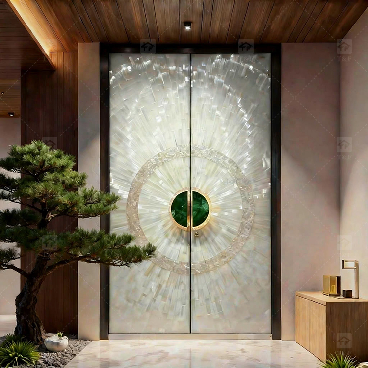 Italian Style Modern Entrance Door Waterproof Stainless Steel Aluminum Security Door for Exterior New Design for Houses