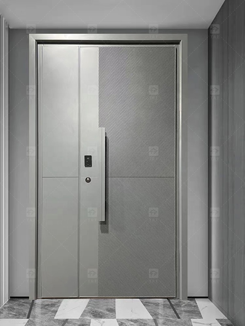 Modern Luxury Aluminum Sliding Entrance Doors Secure Villa Security Entrance Door