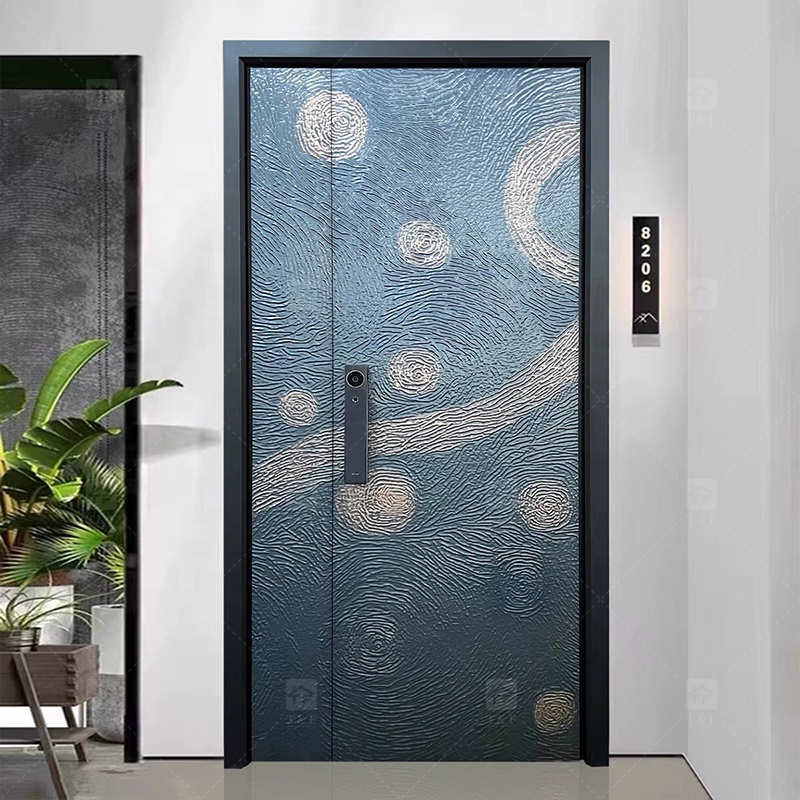 Modern Luxury Aluminum Sliding Entrance Doors Secure Villa Security Entrance Door