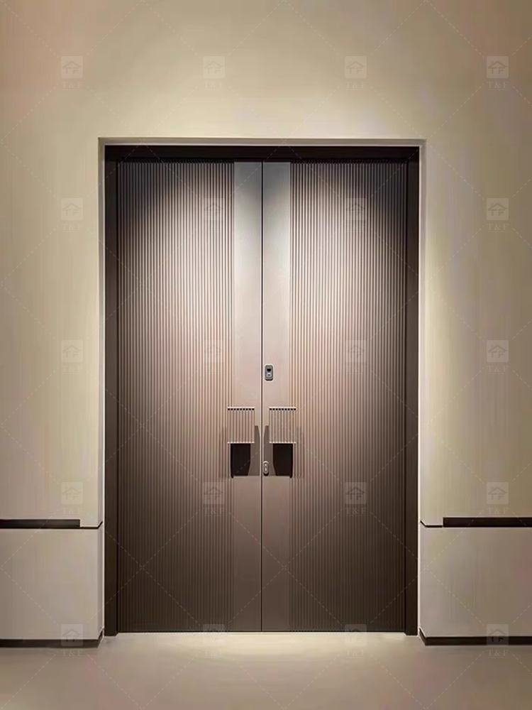 Modern Luxury Aluminum Sliding Entrance Doors Secure Villa Security Entrance Door