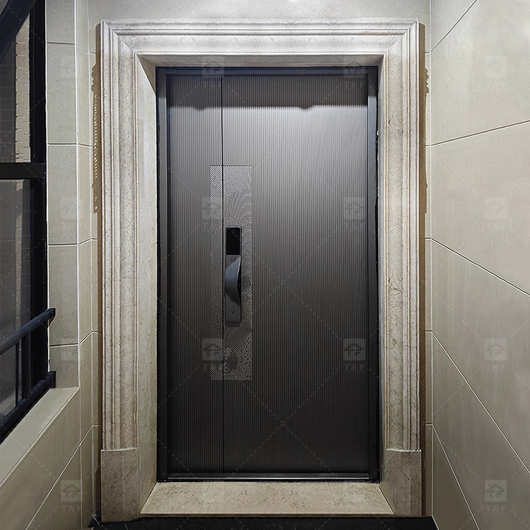 Modern Luxury Aluminum Sliding Entrance Doors Secure Villa Security Entrance Door