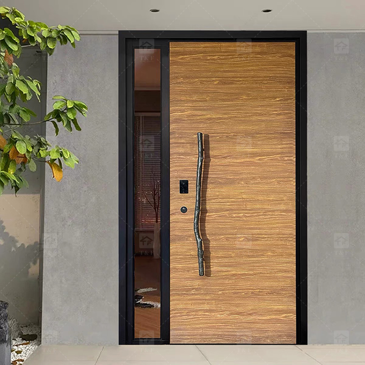 Modern Luxury Aluminum Sliding Entrance Doors Secure Villa Security Entrance Door