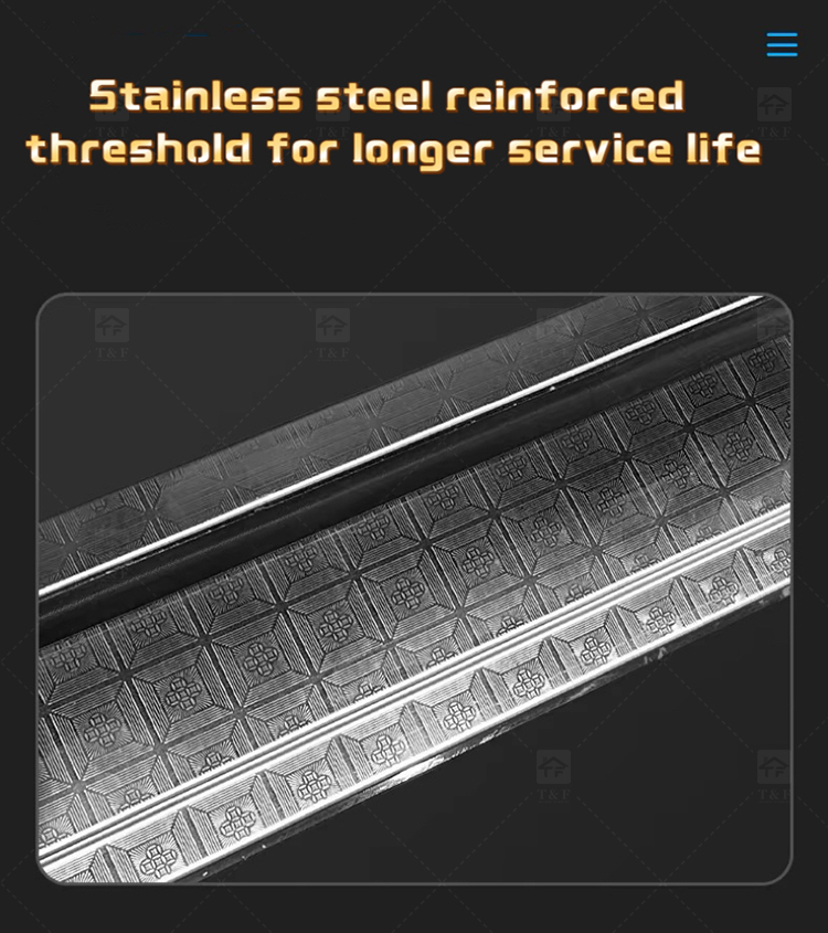Modern French Style Metal Entry Security Front Door Waterproof Anti-Theft for Exterior Houses and Apartments