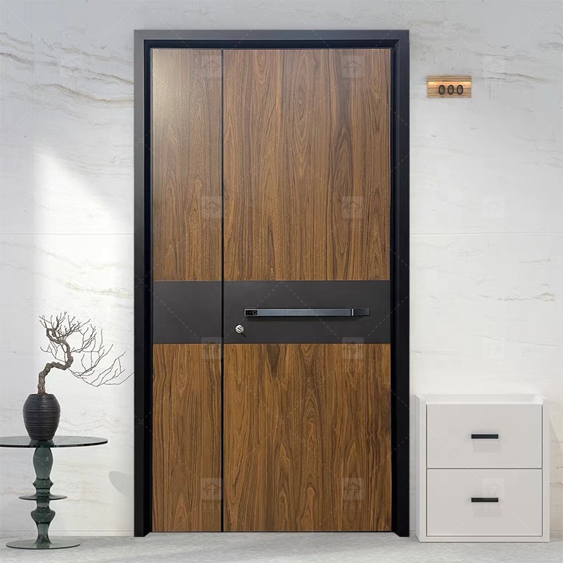 2025 High Quality New Cast Aluminum Doors Waterproof Modern Sound Insulation Anti-theft Measures for Home Entrance Armored