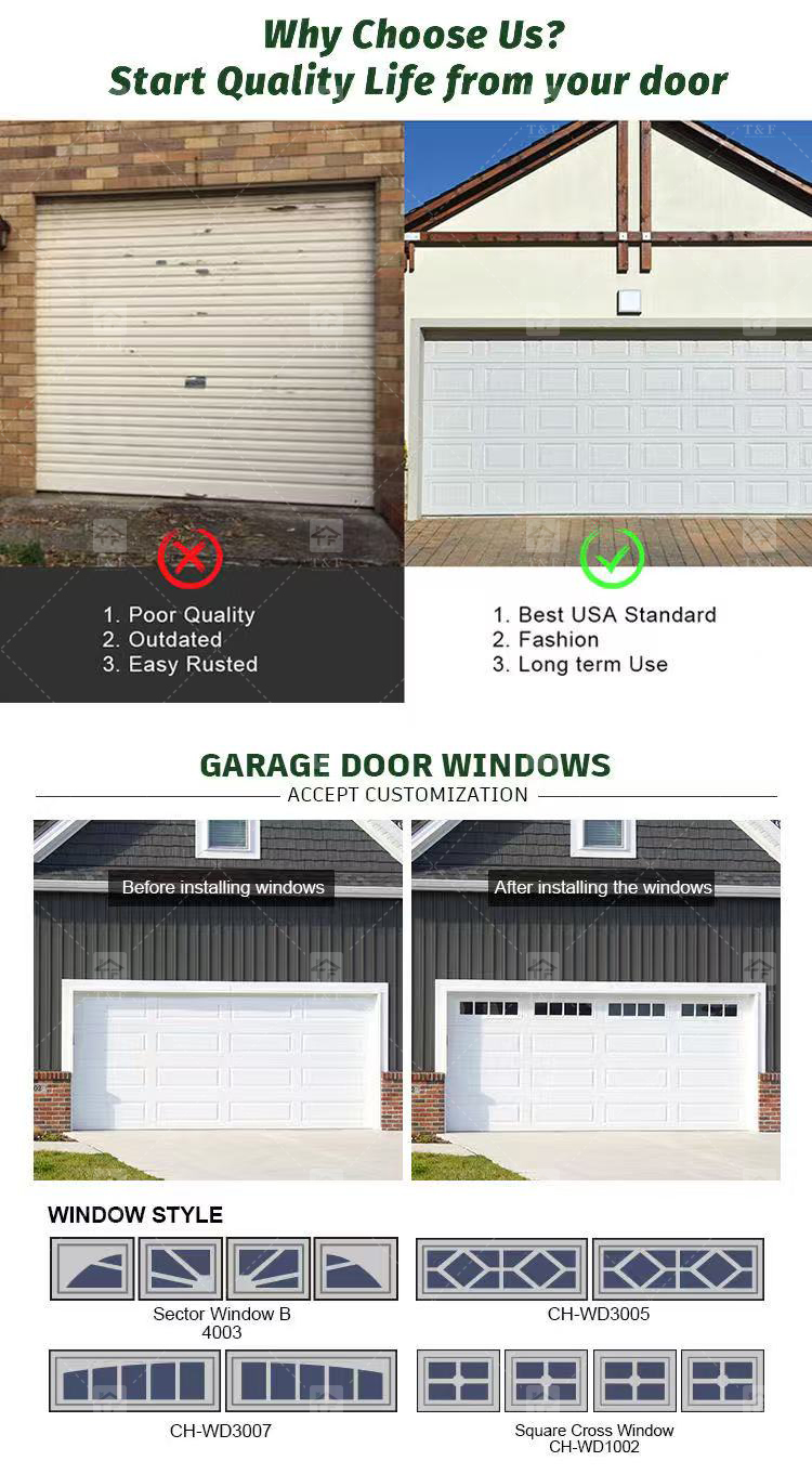 High Quality Modern Insulated Garage Door for Custom Villa & Residential Homes Customizable for Exterior Application