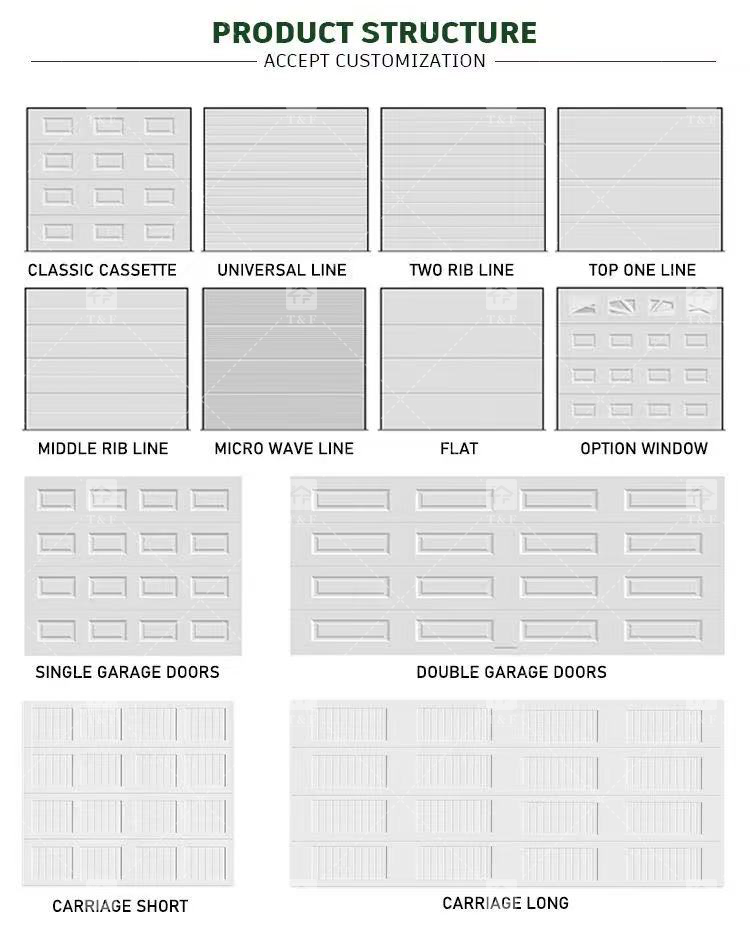 High Quality Modern Insulated Garage Door for Custom Villa & Residential Homes Customizable for Exterior Application