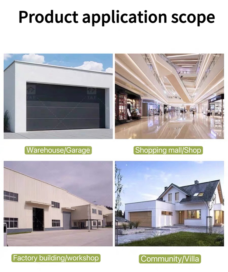 Modern Anti-Theft Automatic Aluminum Alloy Garage Door for Homes Exterior Finished Surface Waterproof Feature