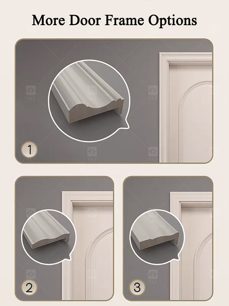 Modern Retro Interior French Wooden Doors High Quality Waterproof Solid Wood for Houses Bedrooms Hotels Villas Hospitals