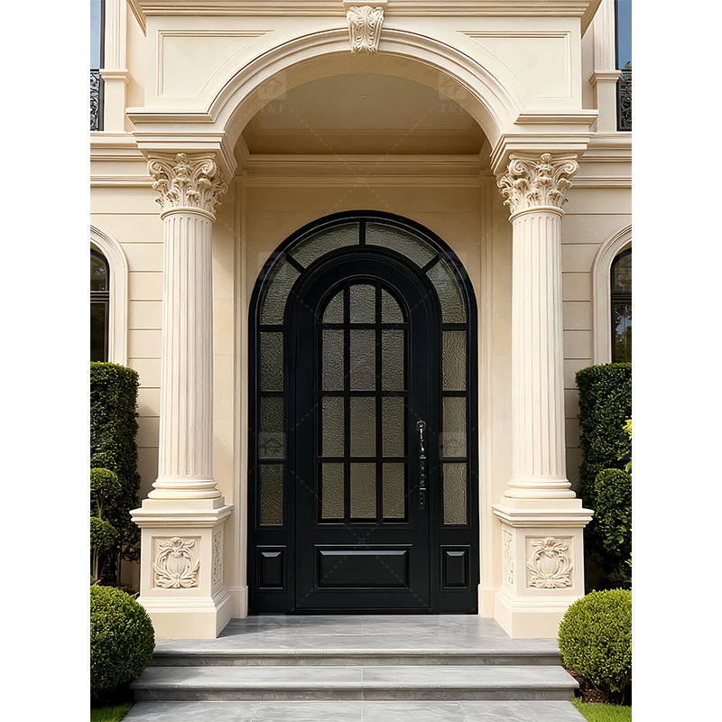 Modern Style High Quality Steel Door Cast Aluminum and Wrought Iron with Waterproof Finished Surface for Villa Application