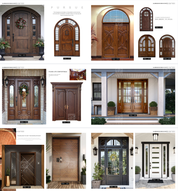 Modern Style High Quality Steel Door Cast Aluminum and Wrought Iron with Waterproof Finished Surface for Villa Application
