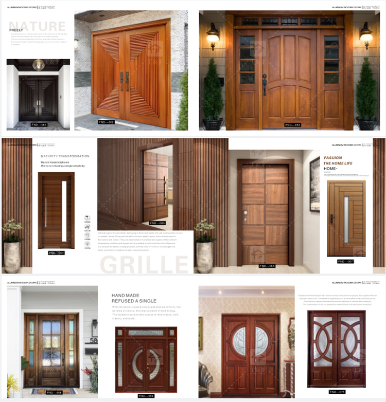 New Design Luxury Double Front Entry Door Home Wrought Iron Double Door for House Villa Door