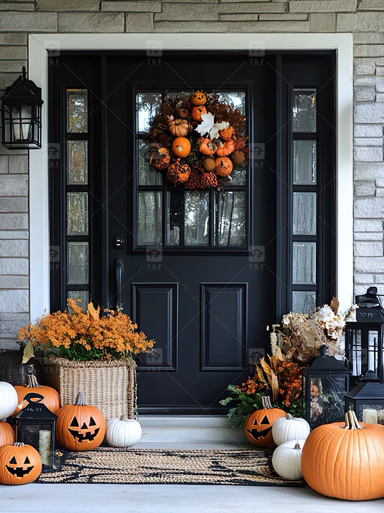 New Design Luxury Double Front Entry Door Home Wrought Iron Double Door for House Villa Door