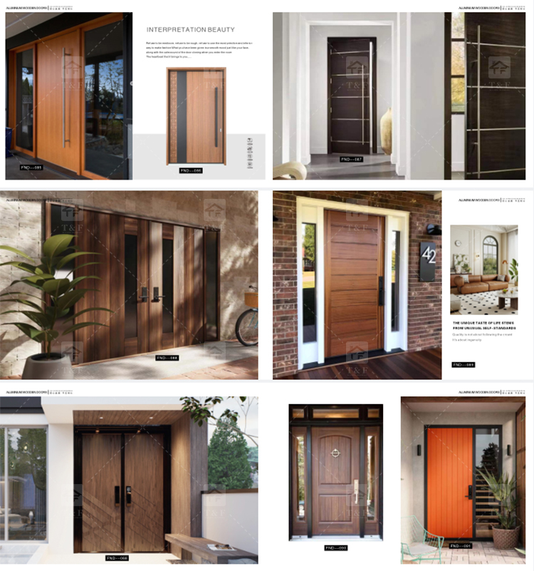 New Design Luxury Double Front Entry Door Home Wrought Iron Double Door for House Villa Door