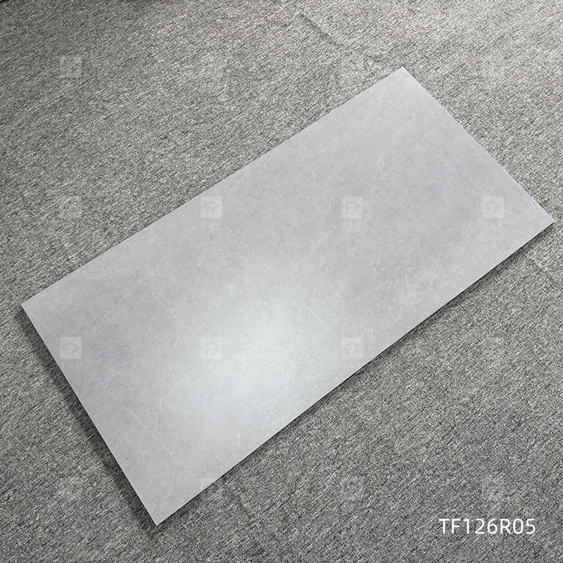600x1200mm Semi Polished Matte Lappato Gray Porcelain Floor Tiles for Living Room Bathroom Interior