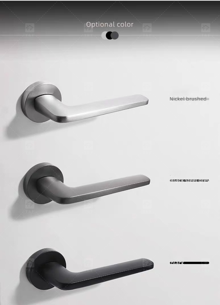 Luxury Gold Magnetic Silent Wooden Door Handle with Split Bedroom Lock Modern Design for Indoor Household for Villas