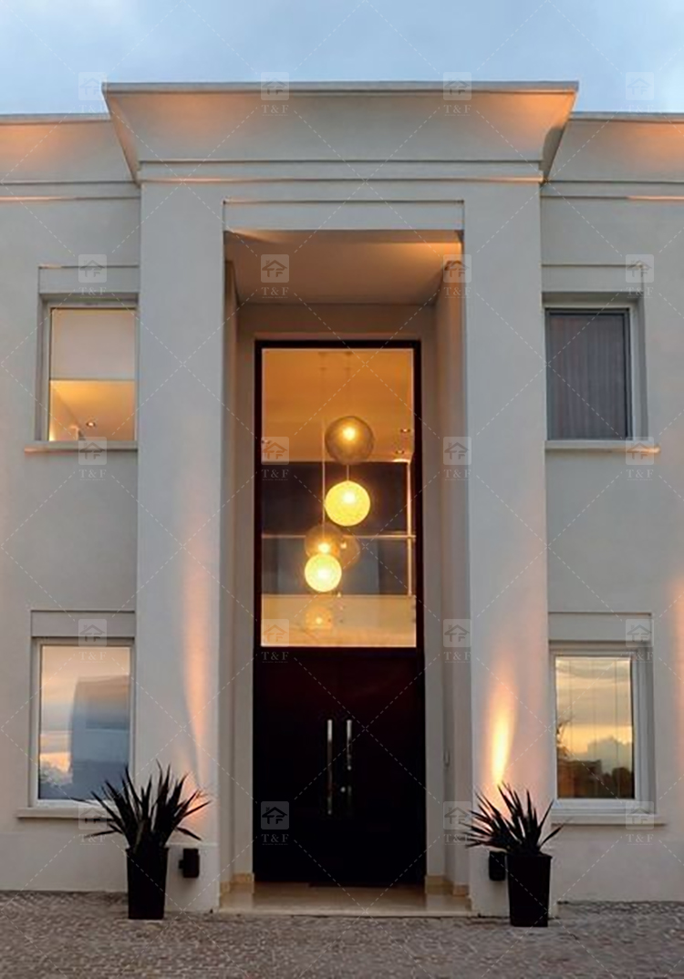 Modern Minimalist Home Design Entrance Door Finished Security Aluminum Front Entry Waterproof Feature for Exterior Application