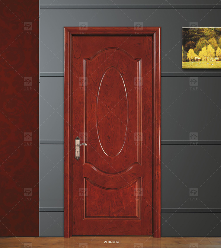 Modern Solid Wood Villa Door Hot Selling Interior Living and Bedroom Door with Carving Technique Finished Surface
