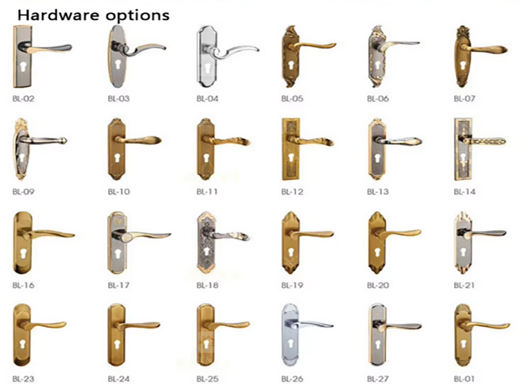 Modern Double Entry Wood Doors Solid Wood Carving Main Door with Waterproof Feature Finished Exterior Application