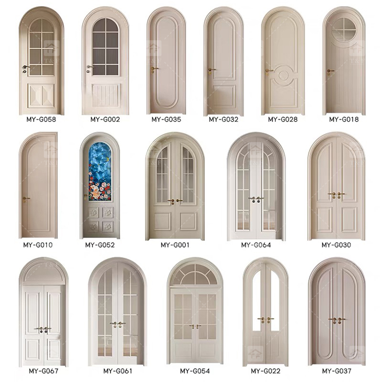Modern Waterproof Solid Wood Interior Doors New Design with Accessories on Sale for Hotel and Bedroom Application